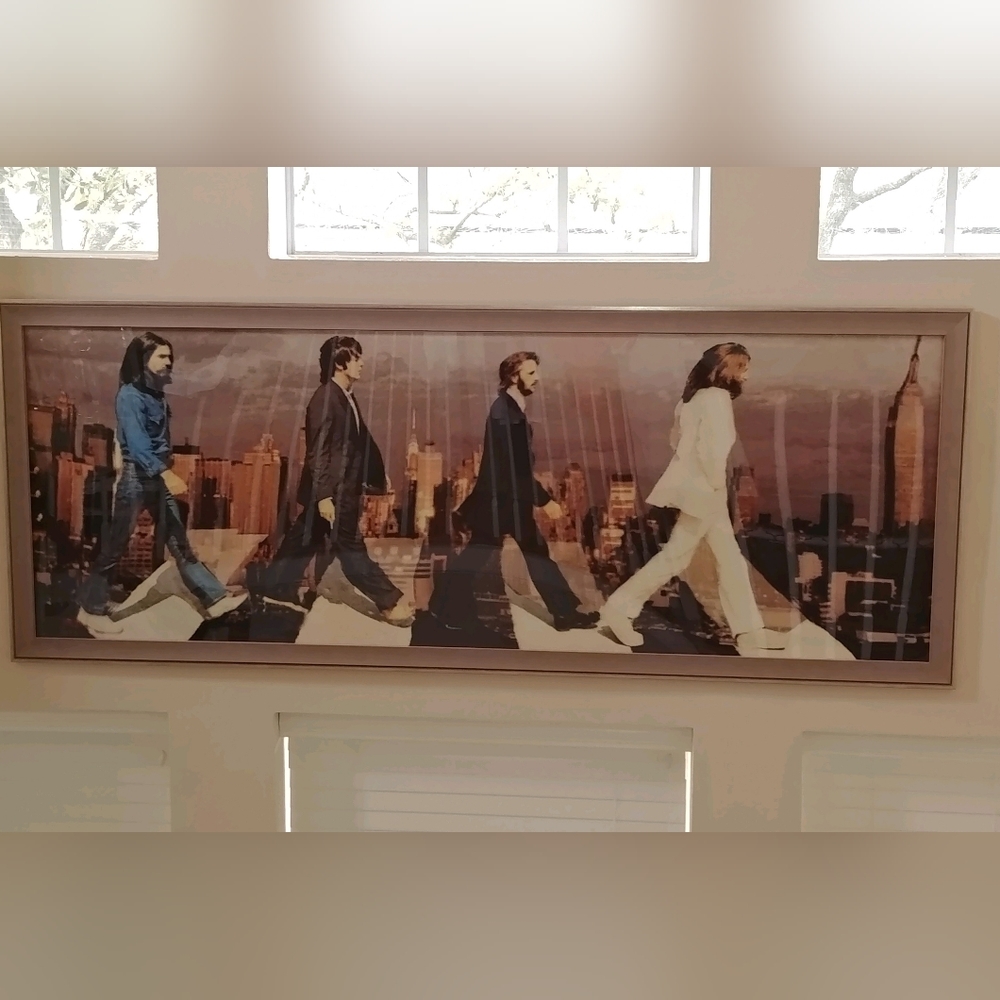 The Beatles, "Abby Road" Album Cover Silk Tapestry-Rare